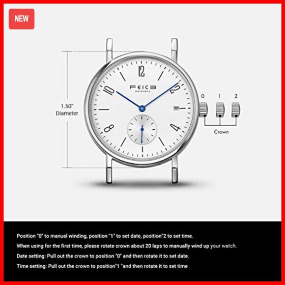 Automatic Watch Sapphire Crystal Waterproof Mechanical Unisex Dress Casual main image 2